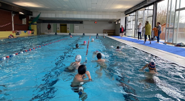 75m de natation pour les plus grands 