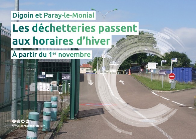Deux déchetteries passent à l'heure d'hiver