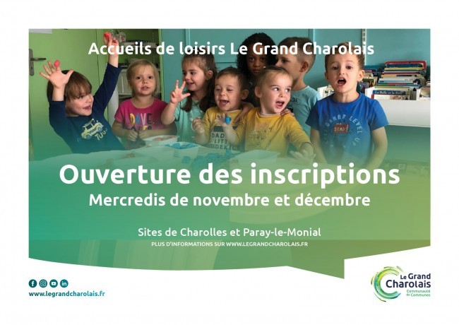 Mercredis de novembre et décembre : les inscriptions sont ouvertes