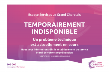 Espace services : temporairement indisponible